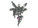 Pewter Fairy Pendant with Glitter 