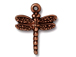 10 - TierraCast Pewter CHARM Dragonfly, Antique Copper Plated