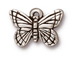 10 - TierraCast Pewter CHARM Monarch Butterfly, Antique Silver Plated
