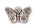 10 - TierraCast Pewter CHARM Spiral Butterfly, Antuque Silver Plated
