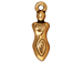 20 - TierraCast Pewter DROP Spiral Goddess, Antique Gold Plated