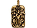 10 - TierraCast Pewter Antique Gold Floating Lotus Charm
