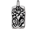 10 - TierraCast Pewter Antique Silver Floating Lotus Charm