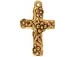 10 - TierraCast Pewter Charm Floral Cross Antique Gold Plated