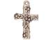 10 - TierraCast Pewter Charm Floral Cross Antique Silver Plated