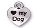 10 - TierraCast Pewter DROP Love My Dog Antique Silver Plated