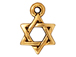 20 - TierraCast Pewter Star of David Pendant Antique Gold Plated