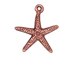 10 - TierraCast Pewter CHARM Starfish, Antique Copper Plated