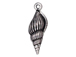 10 - TierraCast Pewter CHARM Large Spindle Shell, Antique Silver Plated