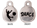 10 - TierraCast Pewter CHARM Dance / Figure with Stone Setting, Antique Silver Plated