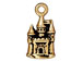 10 - TierraCast Pewter CHARM Castle Antique Gold Plated 