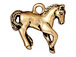 10 - TierraCast Pewter CHARM Horse Antique Gold Plated 