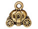 10 - TierraCast Pewter CHARM Carriage Antique Gold Plated 