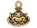 10 - TierraCast Pewter CHARM Frog Prince Antique Gold Plated 