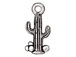 10 - TierraCast Pewter CHARM Saguaro Cactus Antique Silver Plated 