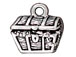 10 - TierraCast Pewter CHARM Treasure Chest Antique Silver Plated 