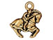 10 - TierraCast Pewter CHARM Knight Antique Gold Plated 