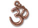 5 - TierraCast Pewter Pendant Om Ohm Copper Plated