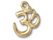 5 - TierraCast Pewter Pendant Om Ohm Gold Plated