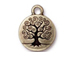 10 - TierraCast Pewter Tree of Life Drop, Oxidized Brass
