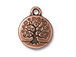 10 - TierraCast Pewter  Tree Of Life Drop, Antique Copper Plated