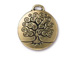 5 - TierraCast Pewter Pendant Tree of Life Antique Gold Plated