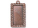 5 - TierraCast Pewter Pendant Rectangle Frame Antique Copper Plated