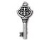5 - TierraCast Pewter DROP Victorian Key, Antique Silver Plated 