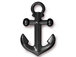 5 - TierraCast Pewter  Black Finish Anchor Pendant 