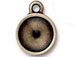 10 - TierraCast Pewter 11mm Rivoli Setting or Drop, Faceted Round Frame Oxidized Brass