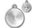 5 - TierraCast Pewter 18mm Rivoli Settings or Holders, Faceted Round Frame Bright Rhodium Plated