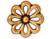 20 - TierraCast Pewter LINK Open Daisy, Antique Gold Plated