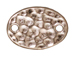 20 - TierraCast Pewter LINK Oval Hammered Disk, Bright Rhodium Plated