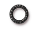 10 - TierraCast Pewter LINK Sm Hammered Ring, Black 