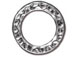 10 - TierraCast Pewter LINK Medium Round Hammered Ring, Bright Rhodium 