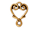 20 - TierraCast Pewter LINK Vine Heart , Antique Gold Plated