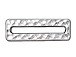 20 - TierraCast Pewter Link Rectangle Hammered, Bright Rhodium Plated