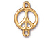 10 - TierraCast Pewter LINK Peace Sign, Bright Gold Plated 