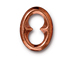 10 - TierraCast Pewter LINK Oval Quatrefoil, Antique Copper Plated