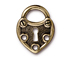 5 - TierraCast Pewter LINK Lock, Oxidized Brass Plated