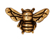10 - TierraCast Pewter BEAD Honey Bee , Antique Gold Plated
