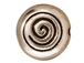 20 - TierraCast Pewter BEAD Sm Round 2 Sided Spiral Disk, Antique Silver Plated