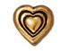 20 - TierraCast Pewter Antique Gold Plated Heart Bead
