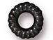 50 - TierraCast Pewter BEAD Small Coiled Ring , Black Finish