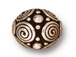 20 - TierraCast Pewter BEAD  Spiral Antique Silver Plated 