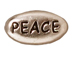 20 - TierraCast Pewter PEACE Message Bead, Antique Rhodium Plated