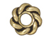 20 - TierraCast Pewter BEAD Twisted Spacer, Antique Gold Plated