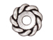 20 - TierraCast Pewter BEAD Twist Spacer Heishi, Antique Silver Plated
