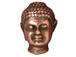 10 - TierraCast Pewter BEAD Large Hole Buddha Head, Antique Copper Plated