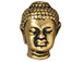 10 - TierraCast Pewter BEAD Large Hole Buddha Head, Antique Gold Plated